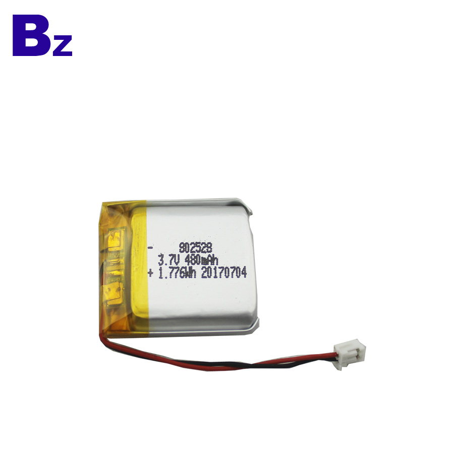 802528 480mAh 3.7V LiPo 건전지