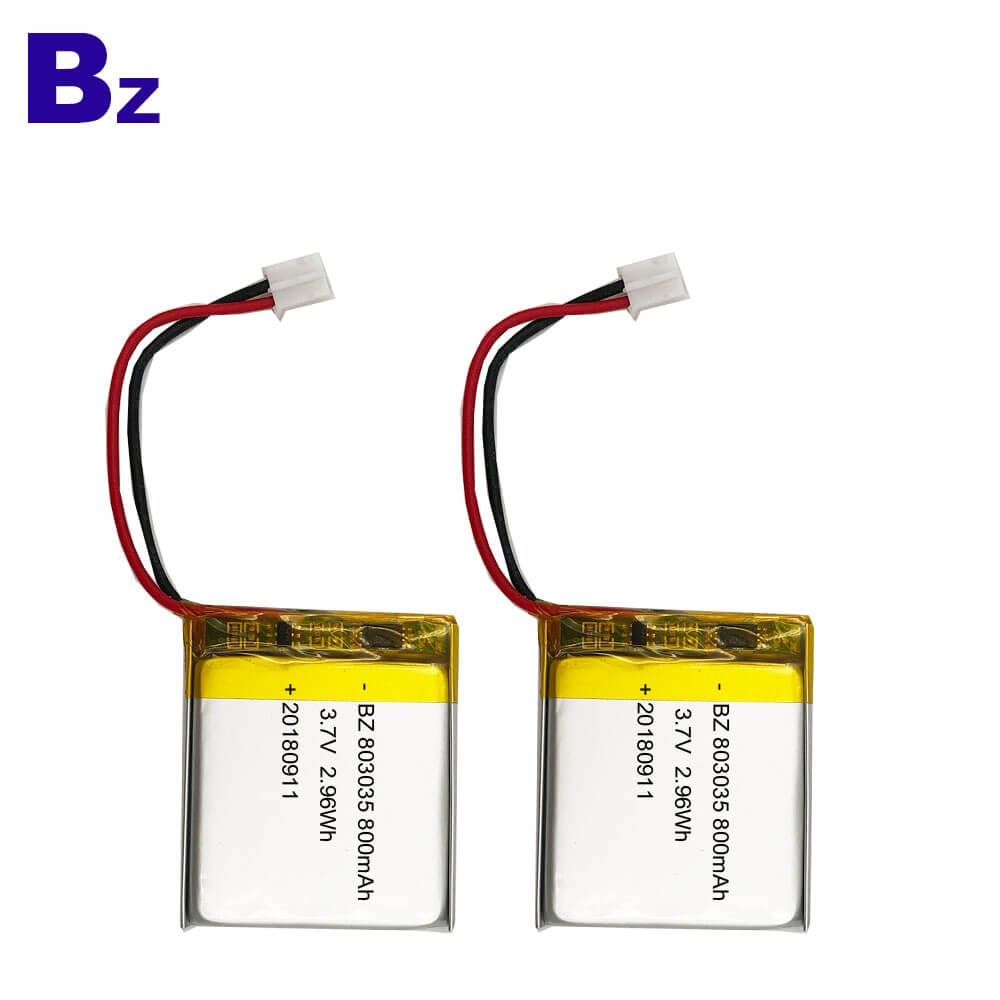 803035 800mAh 3.7V Lipo 배터리 803035 800mAh 3.7V Lipo 배터리