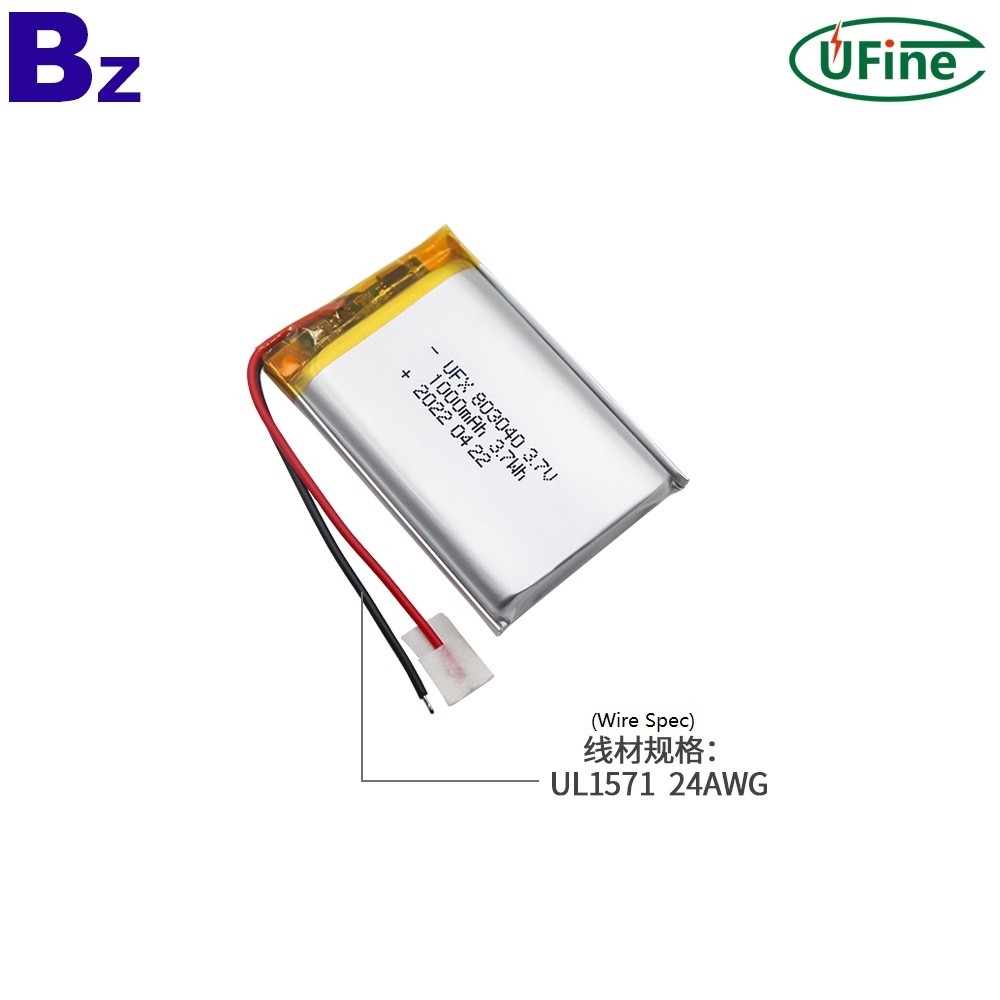 살균기용 1000mAh 3.7V 리튬 폴리머 배터리