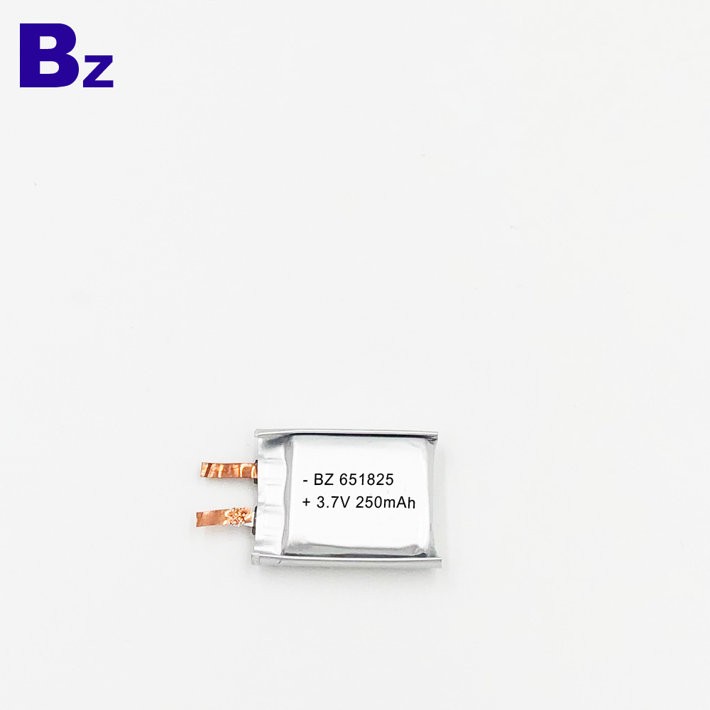 651825 250mAh 3.7V 리튬 폴리머 배터리