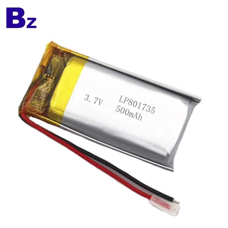 801735 500mAh 3.7V Lipo 배터리