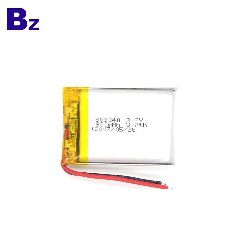 803040 900mAh 3.7V Lipo 배터리