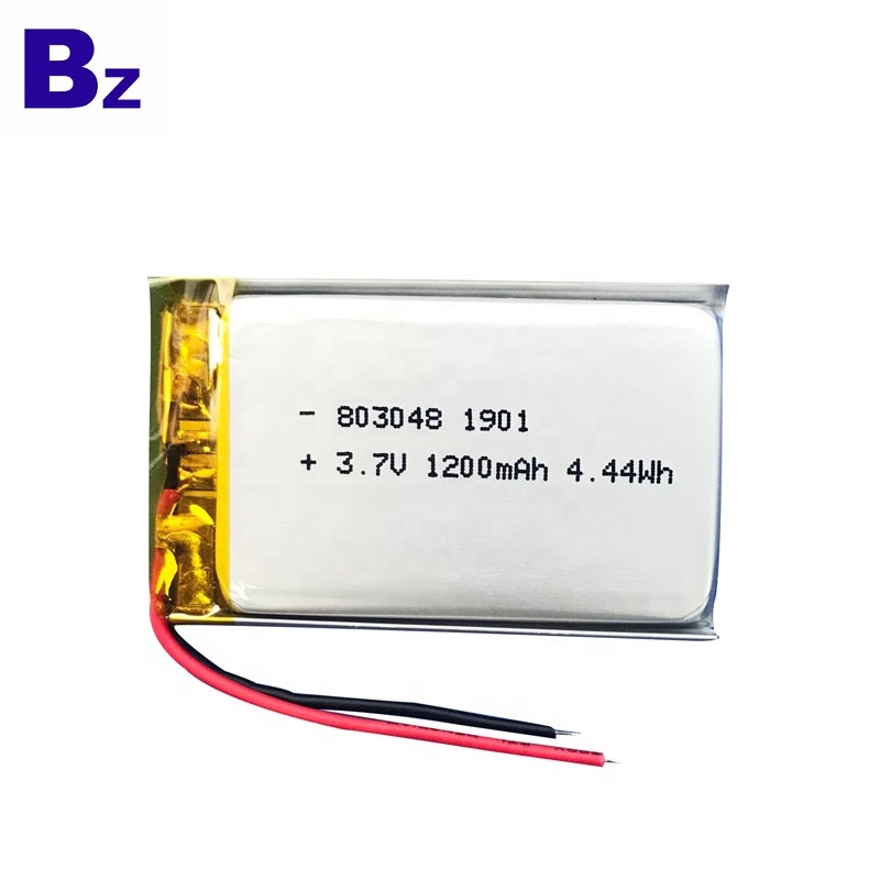 803048 1200mAh 3.7V 리튬 폴리머 배터리