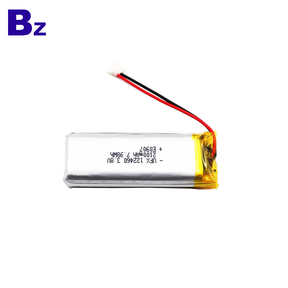 122460 2100mAh 3.8V 리튬 폴리머 배터리