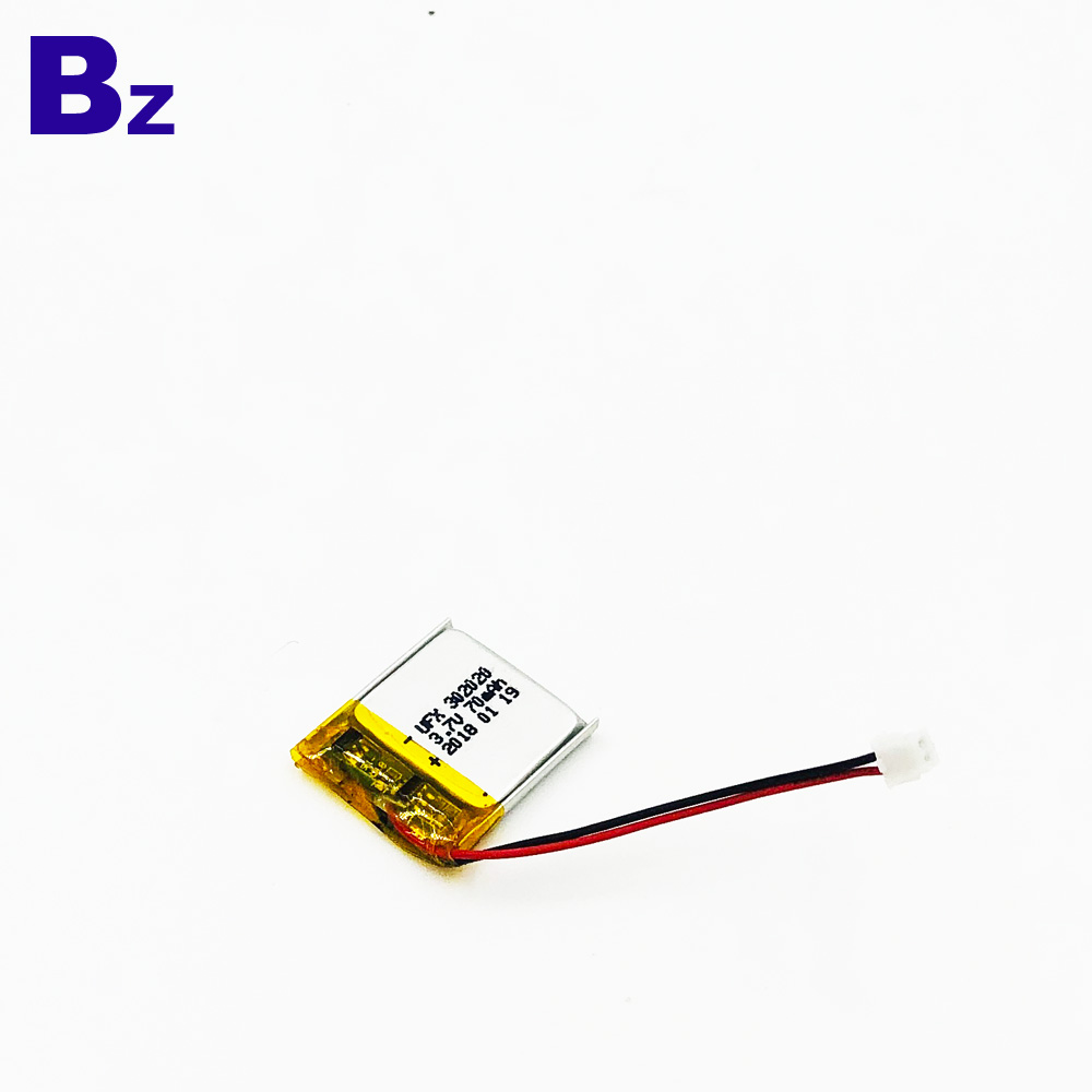 302020 70mAh 3.7V 리튬 폴리머 배터리