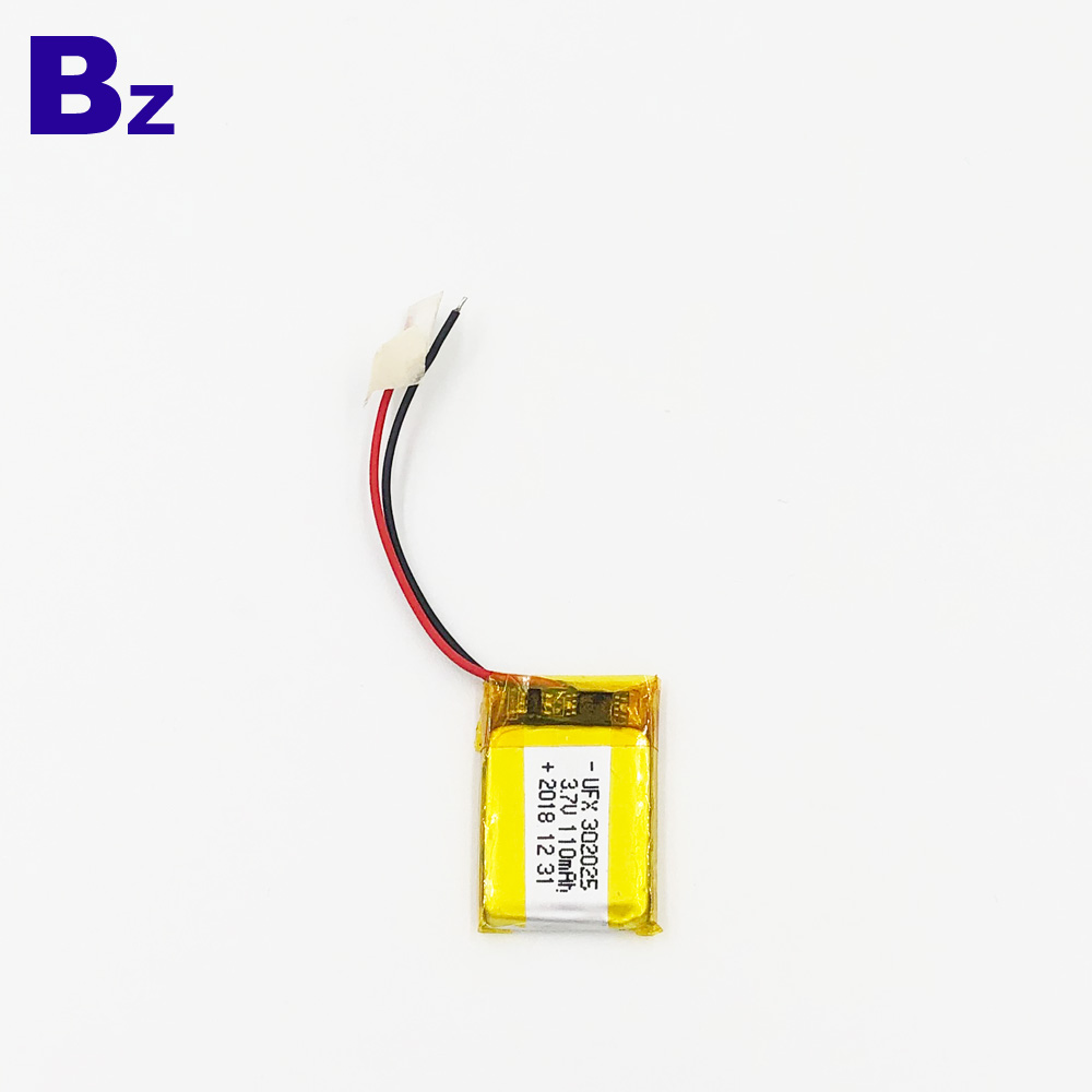 302025 110mAh 3.7V 리튬 폴리머 배터리