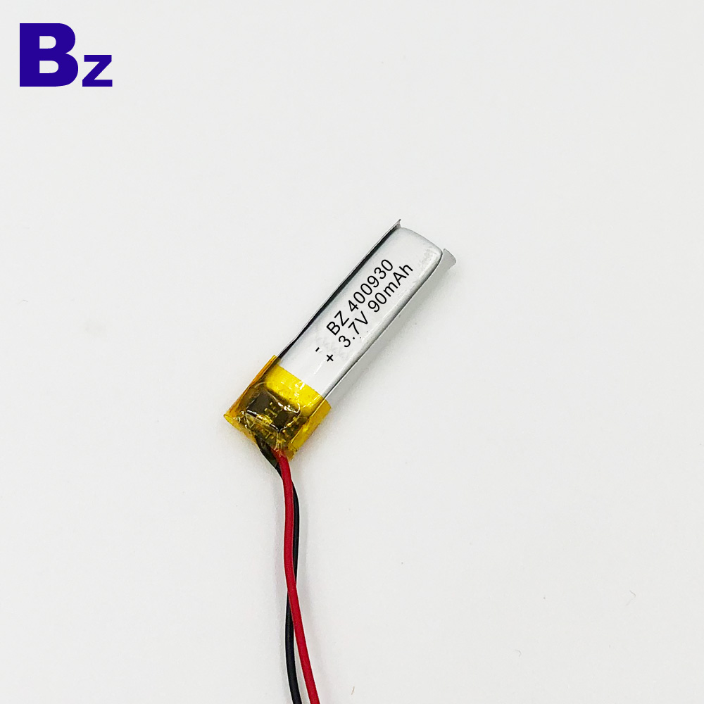 400930 90mAh 3.7V 리튬 폴리머 배터리