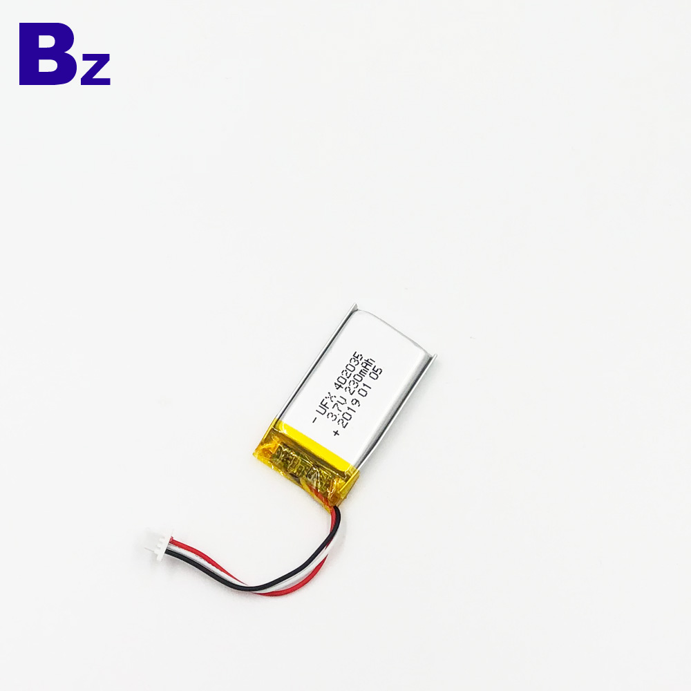402035 230mAh 3.7V 리튬 폴리머 배터리