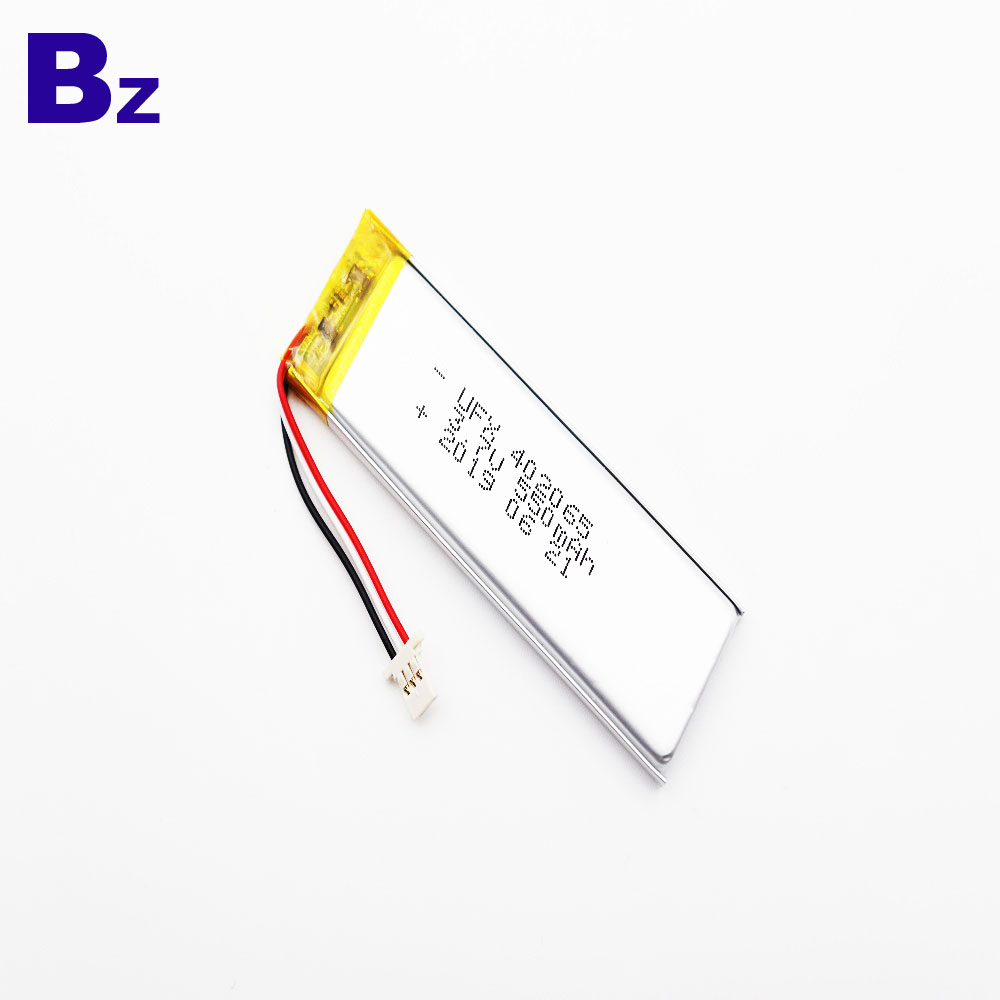 402065 550mAh 3.7V Lipo 건전지