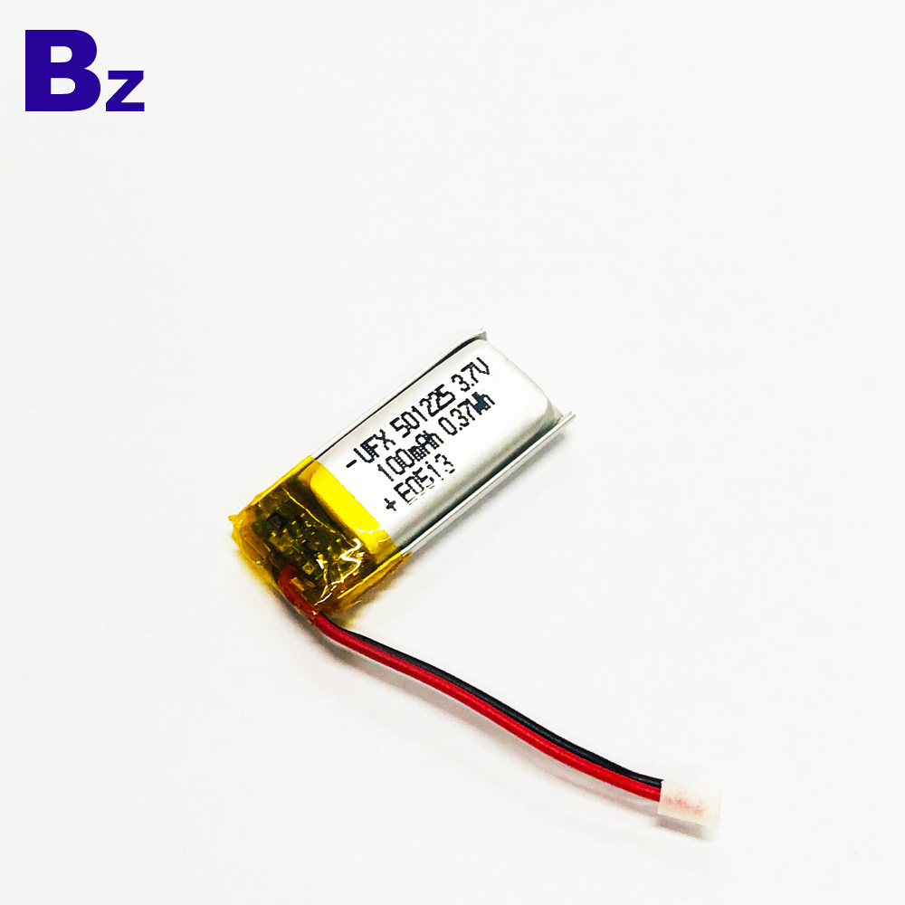 501225 100mAh 3.7V 리튬 폴리머 배터리