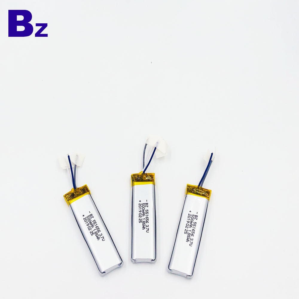 551656 500mAh 3.7V Li 중합체 건전지