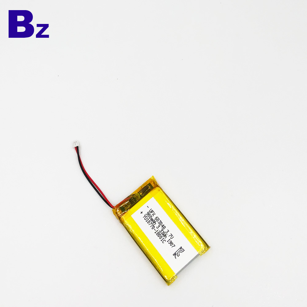 603048 900mAh 3.7V 리튬 폴리머 배터리