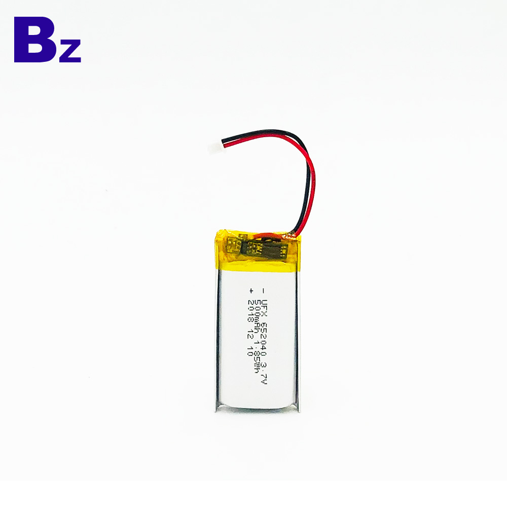 UFX 652040 500mAh 3.7V 리튬 폴리머 배터리