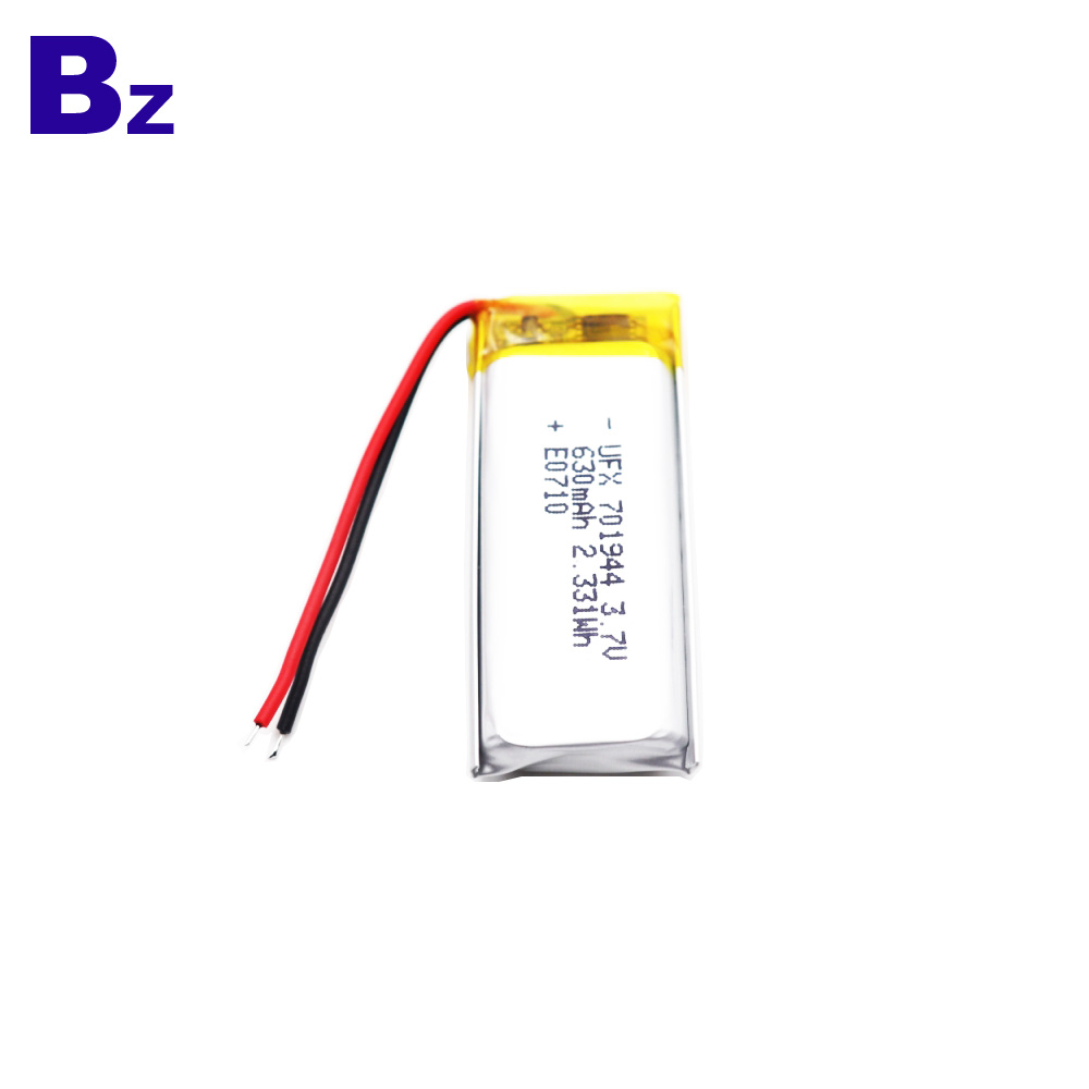 630mAh 혈압 모니터 lipo 배터리