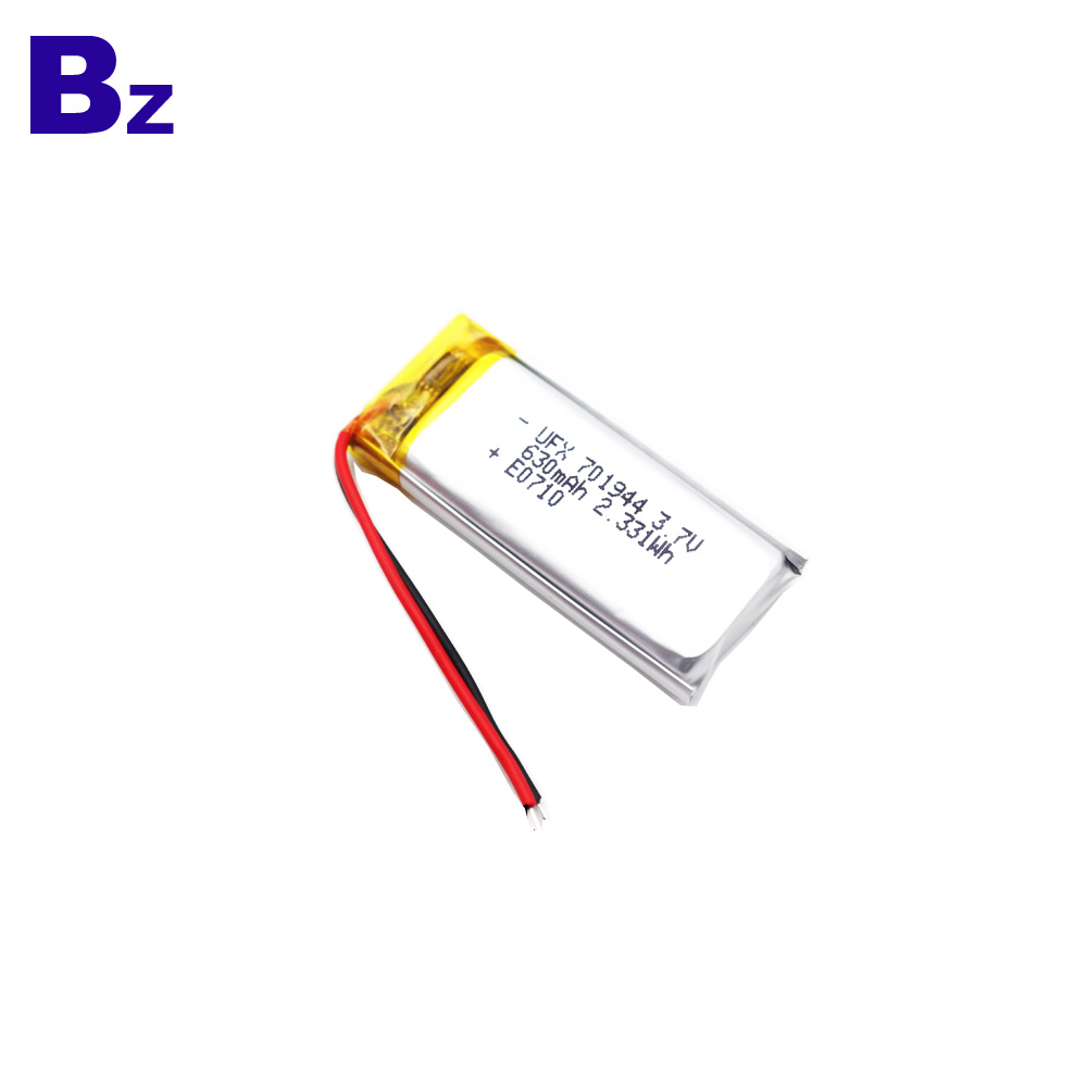 701944 630mAh 3.7V 리튬 폴리머 배터리