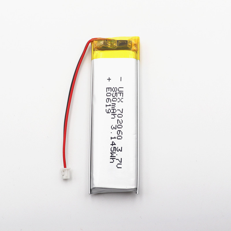 ufx 702060 3.7V 850mAh Lipo 배터리