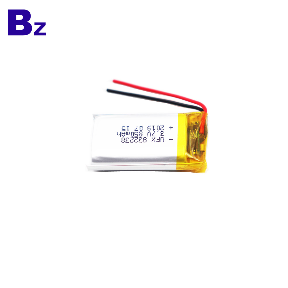 832238 850mAh 3.7V 리튬 폴리머 배터리 832238 850mAh 3.7V 리튬 폴리머 배터리