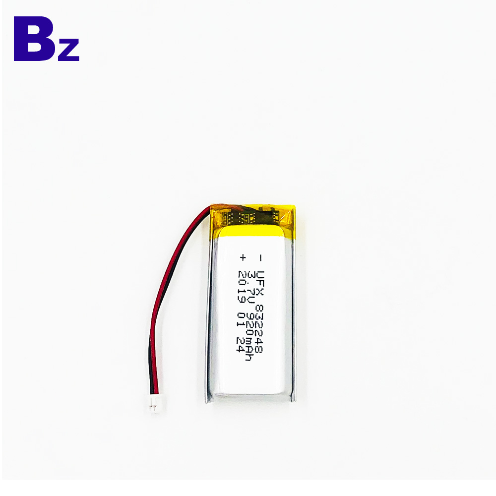 832248 920mAh 리튬 폴리머 배터리