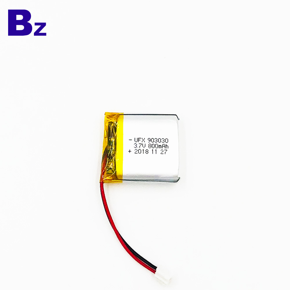 903030 800mAh 3.7V 리튬 폴리머 배터리