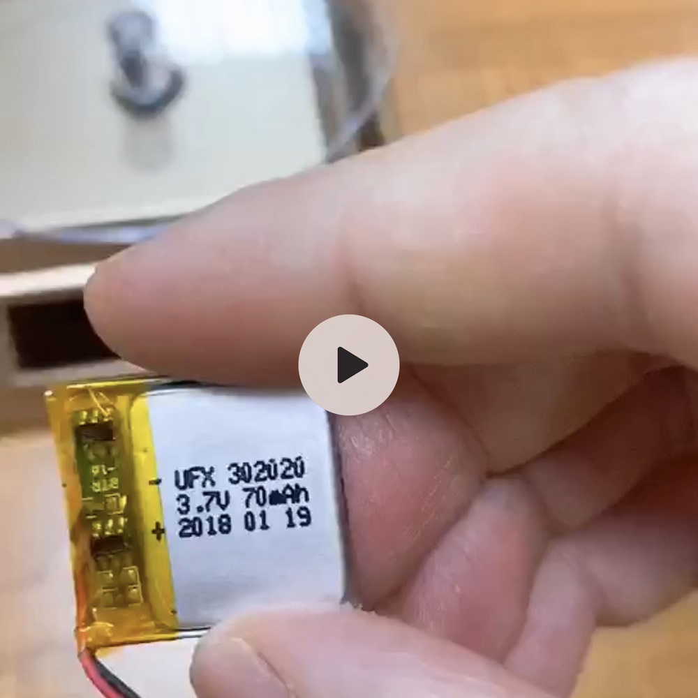 UFX 302020 70mAh 3.7V 리튬 폴리머 배터리